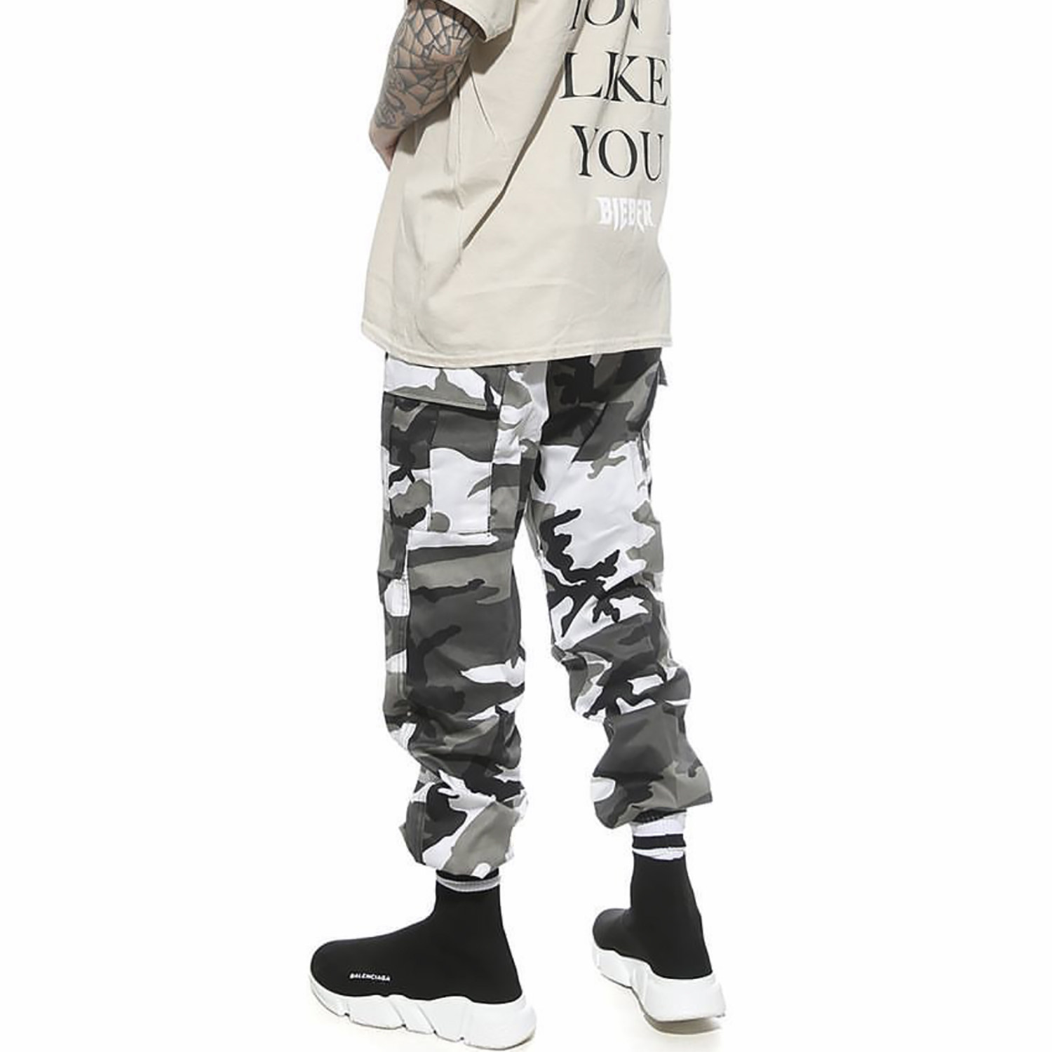 现货 AIRWAY 17SS JOAH JOGGER 水洗工装雪地迷彩 口袋裤 束脚裤