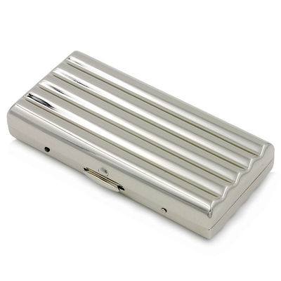 TEAM PISTOL双枪自动烟盒 铜镀铬镜面瓦楞 防潮抗压烟夹个性时尚