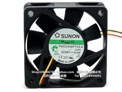SUNON台湾建准 6CM 变频器风扇 6025 24V 5W PMD2406PTVX -A.U.GN