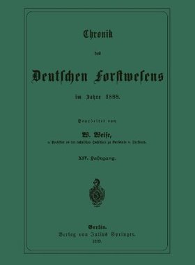 【预订】Chronik Des Deutschen Forstwesens Im...