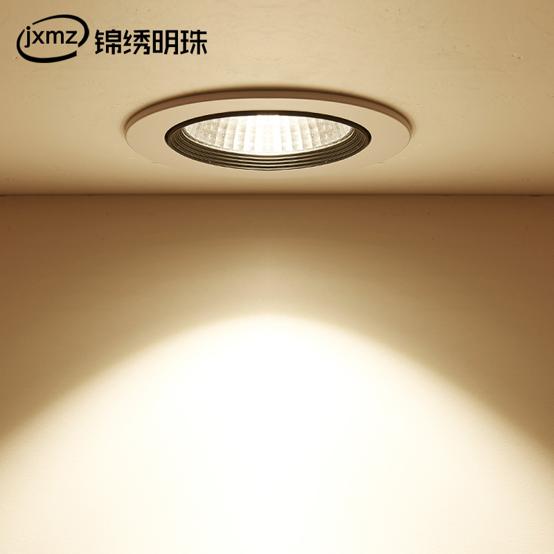 led射燈嵌入式天花燈 COB聚光5w10w20w30w瓦牛眼燈全套商用象鼻燈
