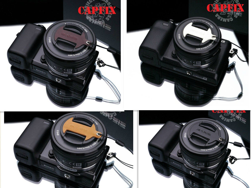 韩国Gariz索尼A6400 A6500 A6100 16-50 镜头盖真皮保护贴 防丢贴