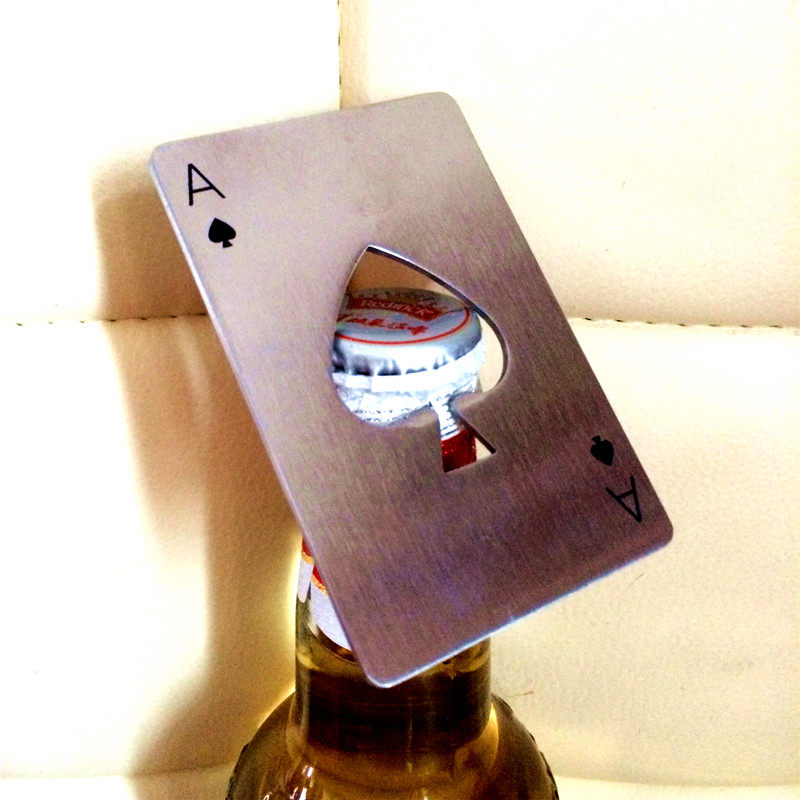 Spades Credit card Bottle opener originality poker Stainless steel Bottle opener Bottle from Beer Screwdriverin the Tableware , Flagon/Wineglass/Wine , Opener  category - from Buy2taobao.com to provide professional Taobao agent buy service