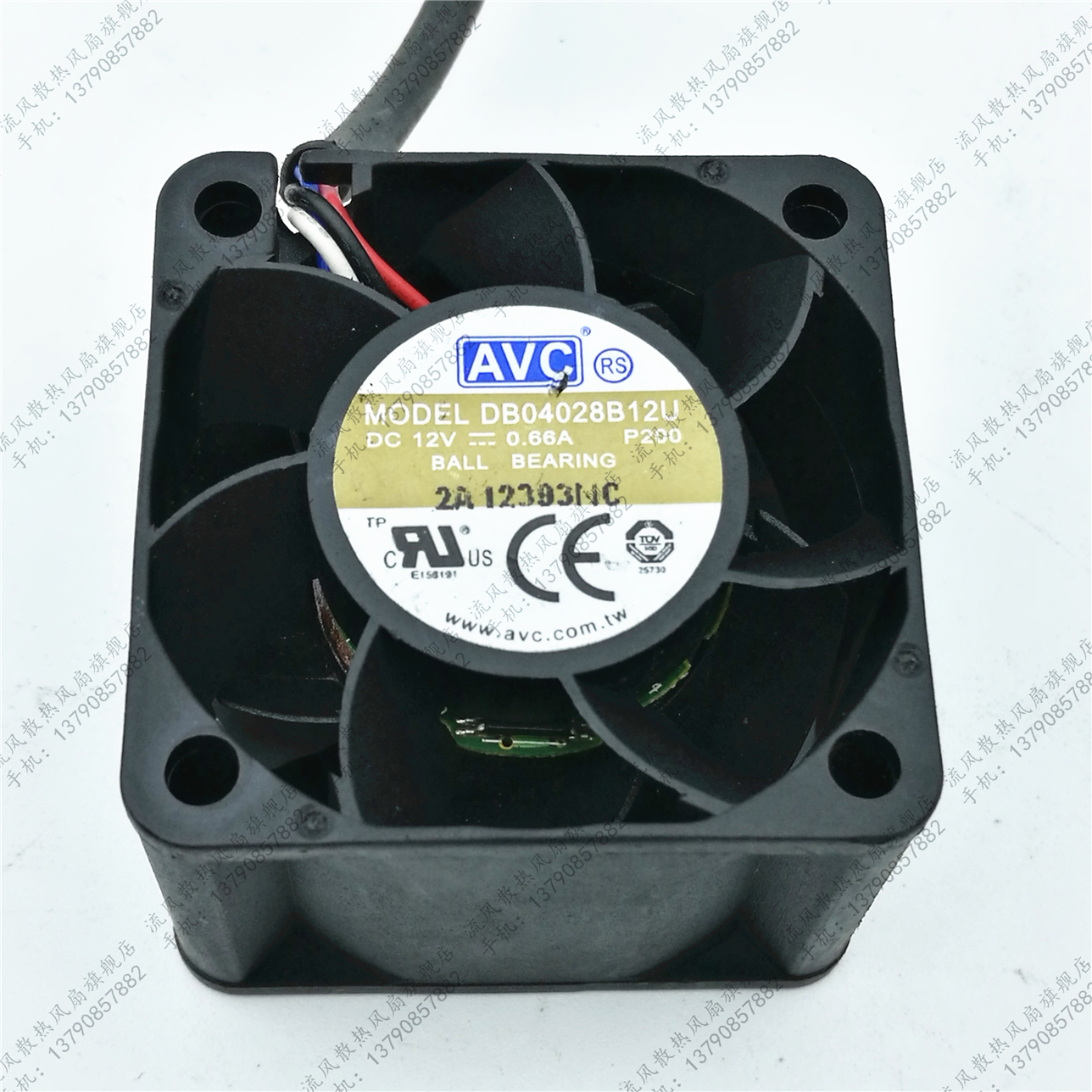 AVC DB04028B12U 4CM 4028 12V 0.66A 4线服务器大风量散热风扇