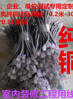 定制交叉平行网线0.2米30CM50厘米100 150 200纯铜POE供电脑网线