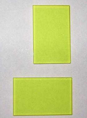 黄色玻璃 截止型长波通滤光片 滤镜JB510,滤光片尺寸30x60mm