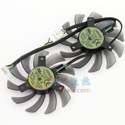 包邮EVERFLOW T128010SH 0.25A 4pin 5p 直径7.5cm 孔4.0显卡风扇
