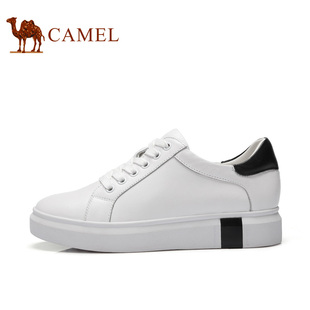 【非卖品】Camel/骆驼春季休闲系带平跟拼色单鞋简约小白鞋女