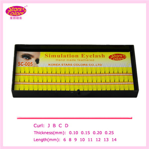 星颜靓影三根一簇朵毛W 型 种植毛 嫁接睫毛 尺寸齐全