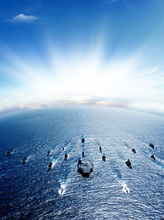 航母军舰海报辽宁号航母装饰画军事装备航空母舰战斗群挂画G825B