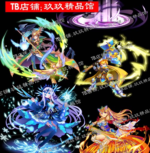 falsh 矢量游戏 美少女战士 披风少年 并女神闪电神角色素材文件