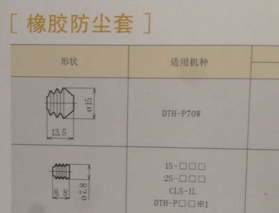 日本西铁城 橡胶防尘套 适用于2S-010