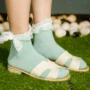 Mùa xuân hè màu rắn vớ nữ sinh viên Hàn Quốc retro cô gái ren công chúa ren vớ hoang dã - Bít tất nữ vớ giãn tĩnh mạch