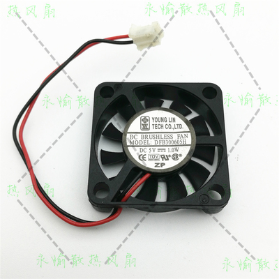 全新永林 YOUNGLIN DFB300605H 5V 1.0W 3006 3CM 静音型超薄风扇