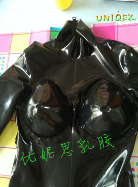 乳胶紧身衣 女乳胶紧身衣 固定假乳 latex catsuit 定制