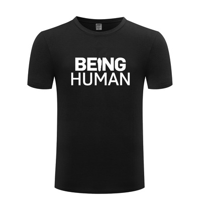 纯棉男式短袖T恤 Being Human BBC TV Show 字母简约创意