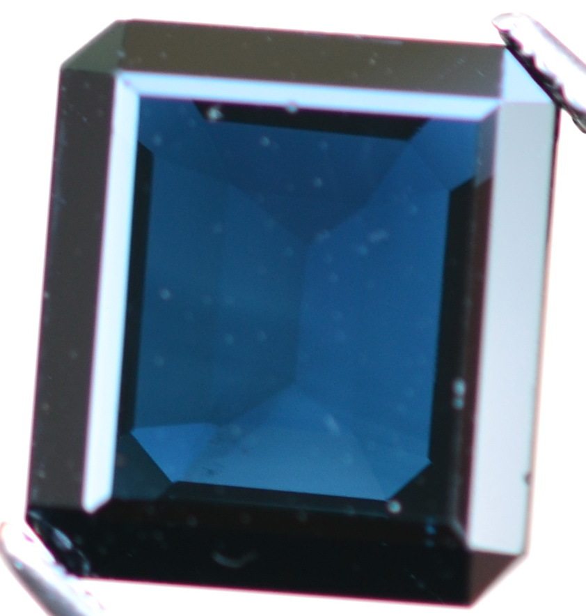 收藏级男戒款长方形天然蓝宝石裸石6.15ct 颜色淡品质佳 特价促销