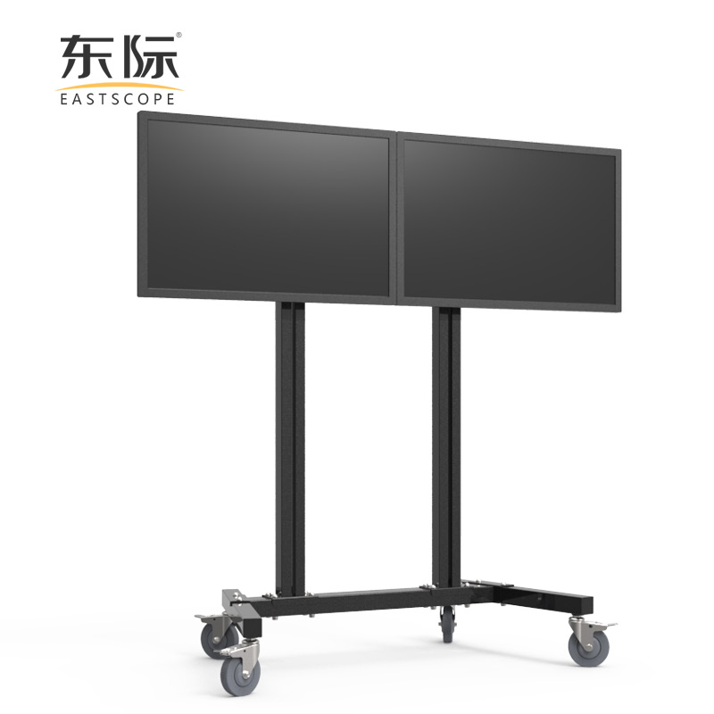 东际左右双屏液晶显示器落地移动推车支架 展会便携支架 LD208