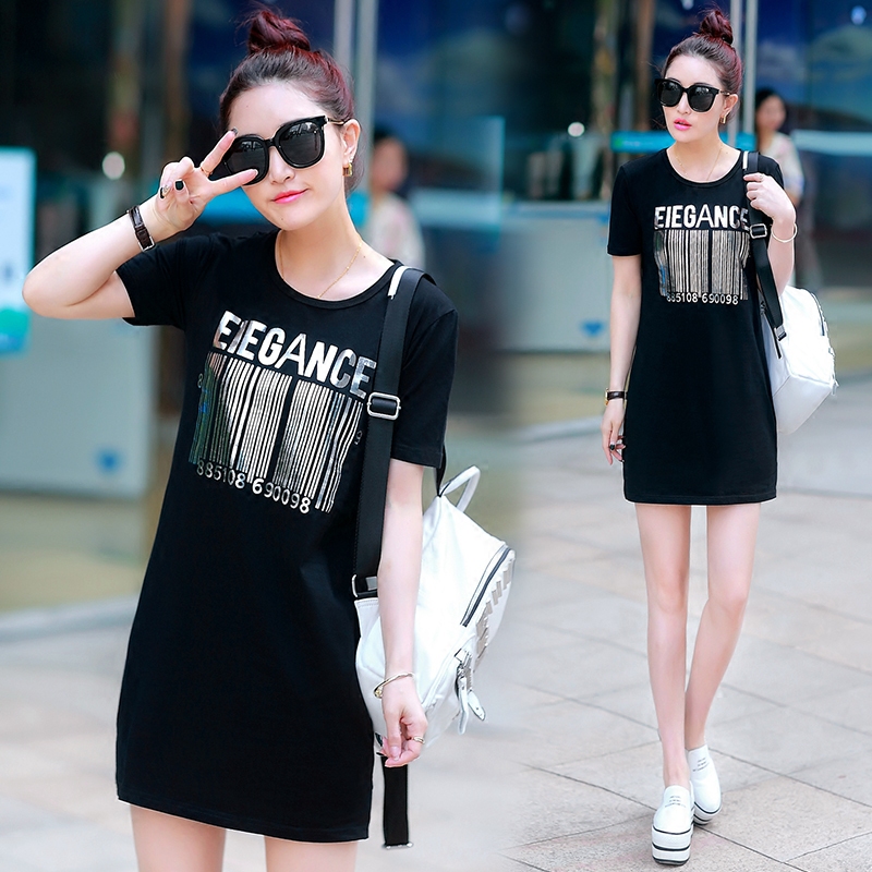 2020 summer new pattern Women's wear Short sleeved T-shirt Mid length version Easy Show thin Large Dress half sleeve jacketin the Women's clothing/Boutique , T-shirt  category - from Buy2taobao.com to provide professional Taobao agent buy service