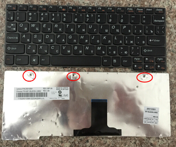 全新原装联想 U160 U165 S200 S205 RU 笔记本键盘