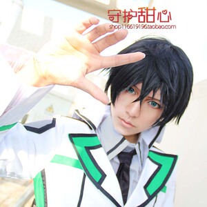 ｛包邮｝甜心家七濑遥名濑博臣|司波达也黑色翻翘cosplay假发特价