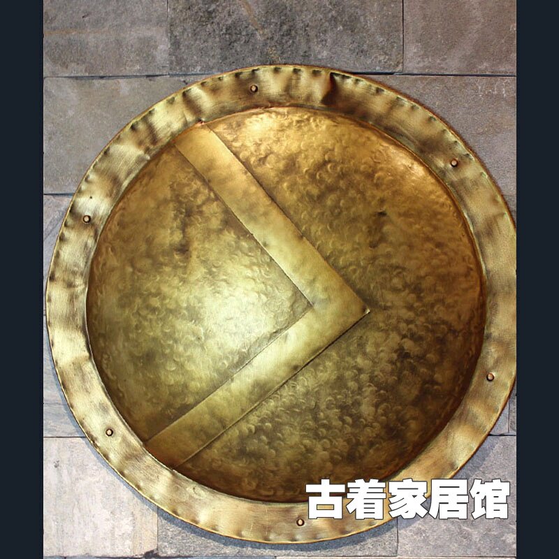 包邮/古斯巴达300勇士盾牌/复古仿真古铁制/影视COS道具/酒吧挂饰