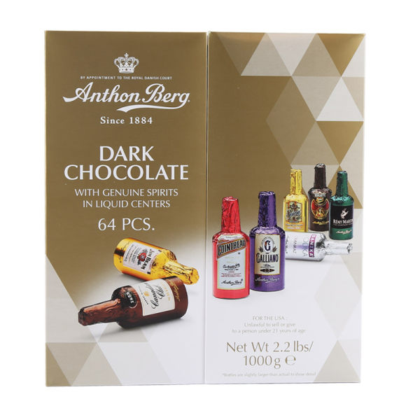 Anthon Berg 爱顿博格 8味酒心黑巧克力 64支名酒礼盒 优惠券折后￥184包邮包税（￥199-15）