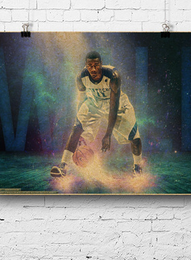 NBA海报约翰沃尔John Wall Blue Jesus Wizards宣传单印制