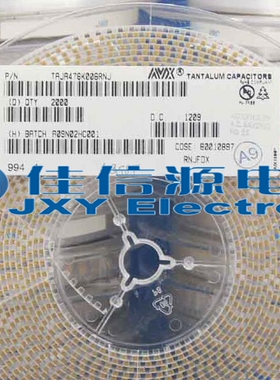 原装AVX 贴片钽电容 3216A 6.3V 47UF ±10% TAJA476K006RNJ 1206