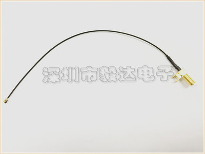 SMA母头弯头SMAKWE四脚焊板接线IPEXUFLWIFI3GGSM无线模块10CM