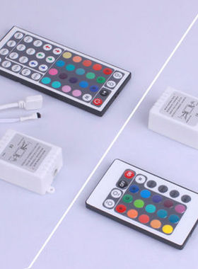 LED低压12V灯带24键44键控制器5050 3528 RGB灯条七彩模组控制器