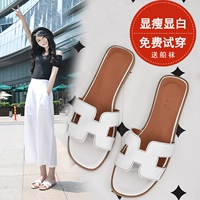 Dép nữ thời trang hè 2018 mới học sinh sandal đế bệt đế bằng đi biển đi biển phiên bản Hàn Quốc - Dép dép nữ đẹp