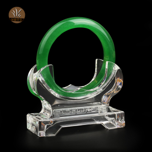 牛角亚克力手镯展示托透明手镯展示架玉镯展示道具镯子首饰收纳