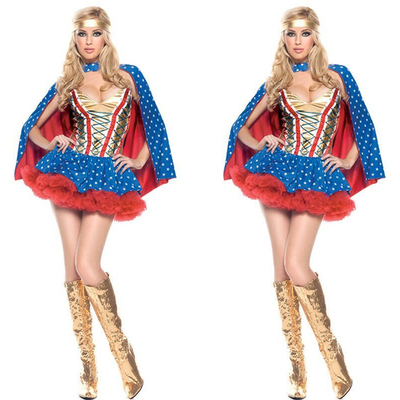 欧美游戏制服女蜘蛛侠cos角色扮演 神奇女侠蜘蛛侠女超人服装演出