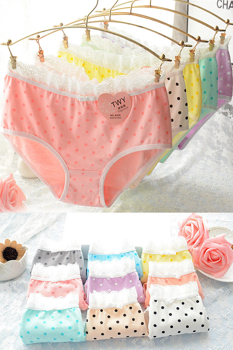 Slip jeunesse A009NK Dot - en coton - Ref 646315 Image 6