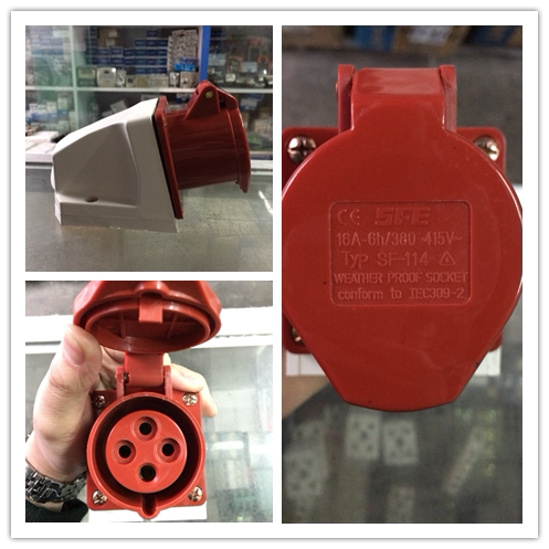 上丰电气 工业插头插座连接器 380V 4芯16A TYP SF-014/114/214