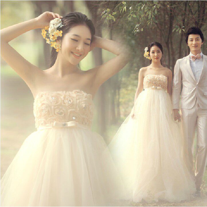 Korean Edition undergarment covering the chest and abdomen Bandage Wedding dress full dress new pattern 2019 white Self cultivation bride marry Pompous skirt Qi weddingin the Women's clothing/Boutique , Wedding/Cheongsam/Formal dress , Wedding  category - from Buy2taobao.com to provide professional Taobao agent buy service