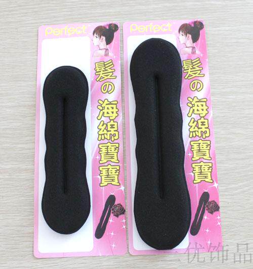 韩国发饰 海绵盘发棒 丸子头花苞头造型工具美发 碎发盘发器头饰