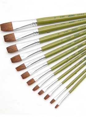 正品马利G1860狼毫水粉颜料画笔平头狼毫油画笔笔刷 丙烯画笔