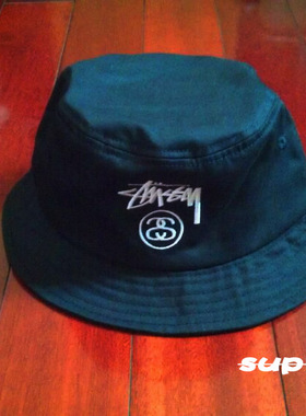 【现货】Stussy Stock Lock Bucket Hat 渔夫帽黑色 正品