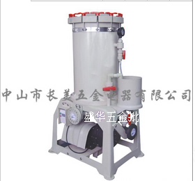 长美精密过滤机 耐酸碱过滤机2012 20寸12条 棉芯15吨 口径50MM