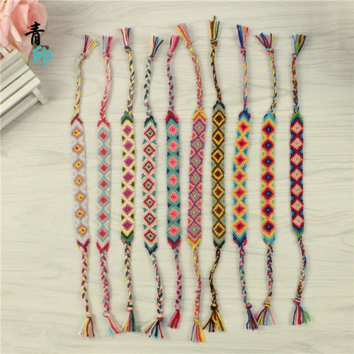 七朵小花菱形尼泊尔外国人手绳