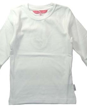 乐天BABY*2-5岁女童白色全棉长袖T恤打底衫