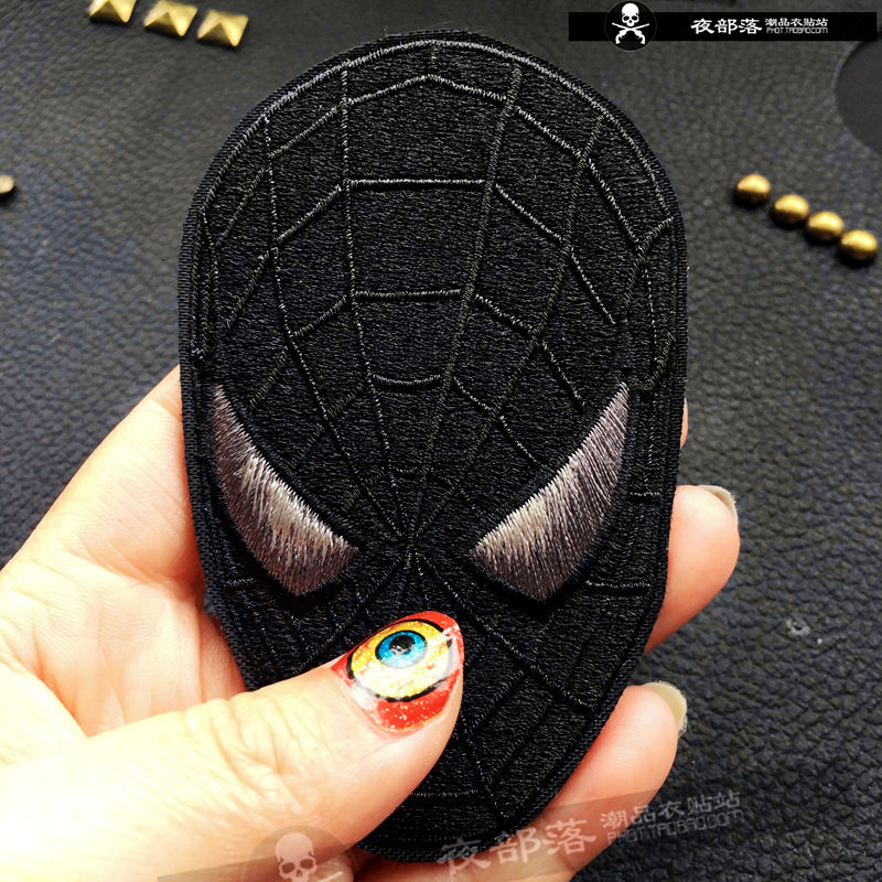 蜘蛛侠绣花补丁衣服装饰魔术贴