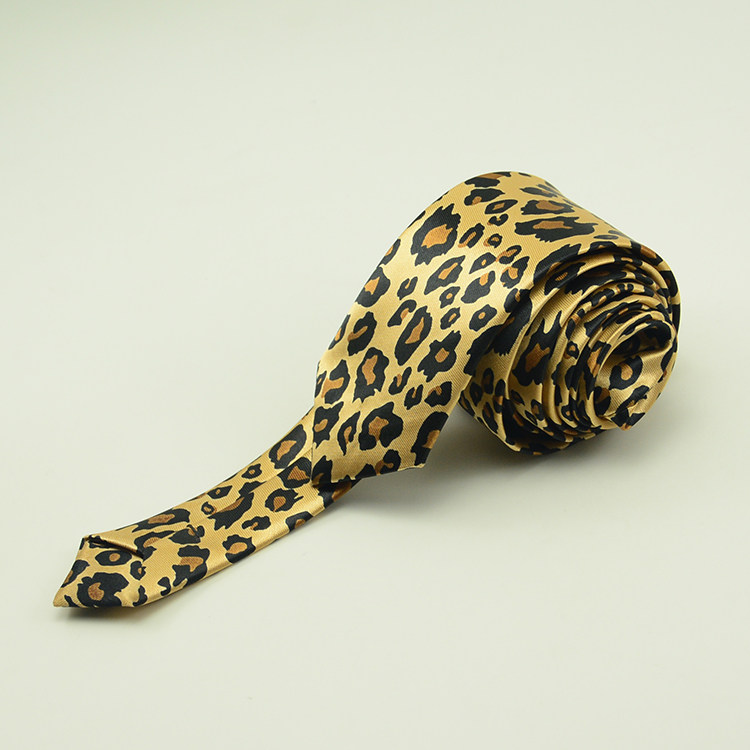 【包邮】韩版5CM厘米时尚印花豹纹图案领带男女士休闲KTV舞会领呔