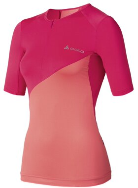 奥递乐女款半拉链速干防晒紧身跑步体恤Odlo Bia 1/2 Zip T-shirt