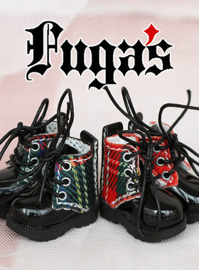 1/8 BJD鞋子.punk&rock 格仔马丁靴(2色).lati-y 小布 az ob pkf