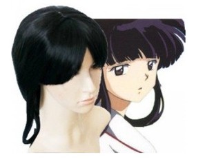 犬夜叉 桔梗 黑色cosplay假发