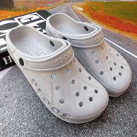 Тапочки в стиле Crocs, пляжная обувь, легкие босоножки, комфортные кроссовки, дышащие повседневные мюли, крупный округлый носок, закрытый носок