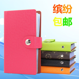 商务名片册名片夹名片本男女士时尚创意名片夹女大容量300名片簿三联中长款名片收纳收集册盒装名片本